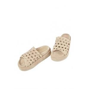 NEW PALOMA BARCELO women's nadira suede flatform slide in corda suede